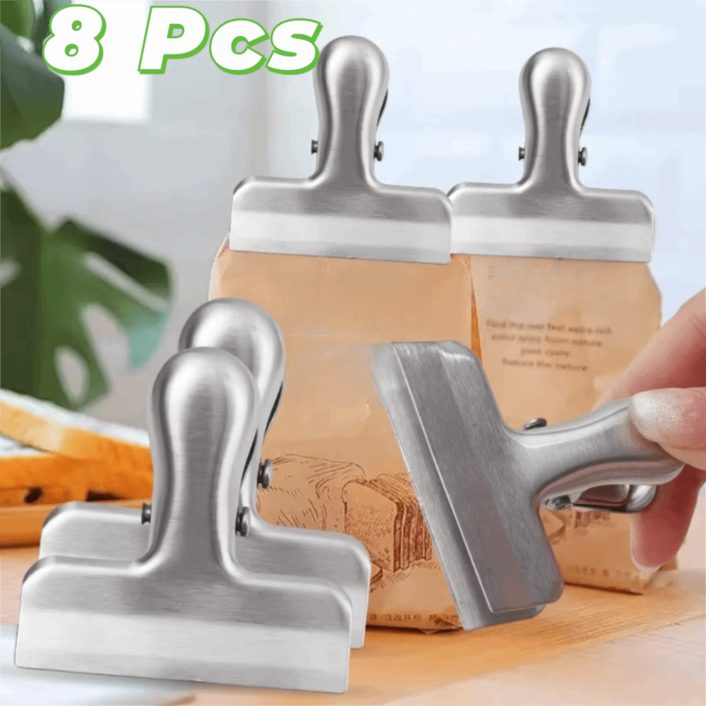 Food Snacks Corner - Juego de 8 Pinzas de Acero