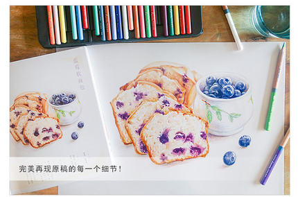 Libro de dibujo a lápiz de Col - Food And Snacks Coloring Book Bold And Easy reseña y precio